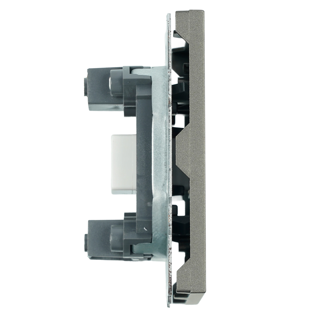 Розетка HDMI 2.0 Type A (механизм), STEKKER, серия Эмили, RST00-5118-09, антрацит, soft touch