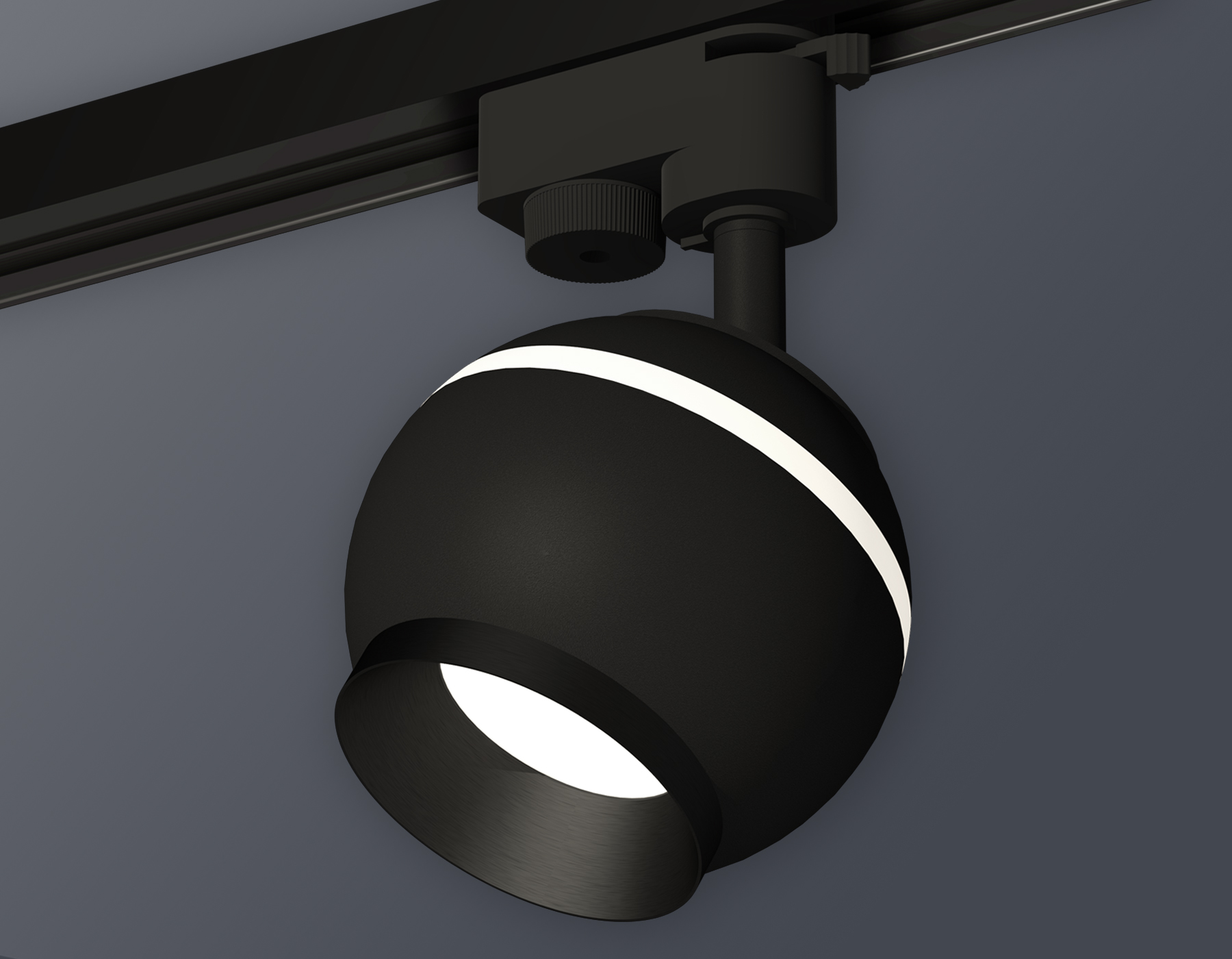 Комплект трекового светильника Ambrella XT1102002 SBK/PBK черный песок/черный полированный GU5.3 LED 3W 4200K (A2521, C1102, N7031)