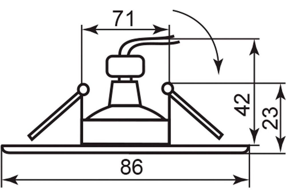 Светильник встраиваемый Feron 098T-MR16 потолочный MR16 G5.3 черный-золото