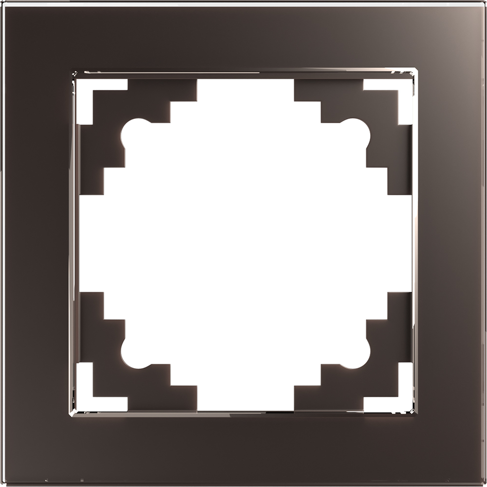 Рамка 1-местная ,STEKKER ,GFR00-7001-04,  серия Катрин, шоколад