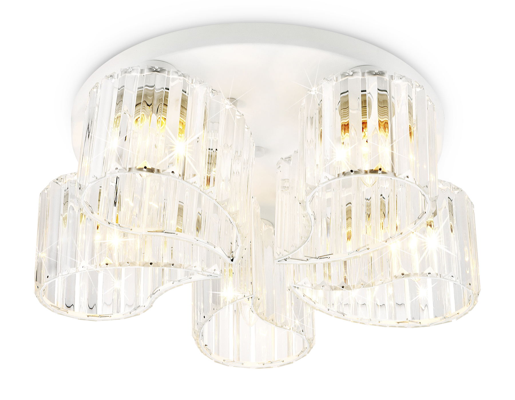 Потолочный светильник Ambrella TR5201/5 WH/CL белый/прозрачный E27/5 max 40W D500*180