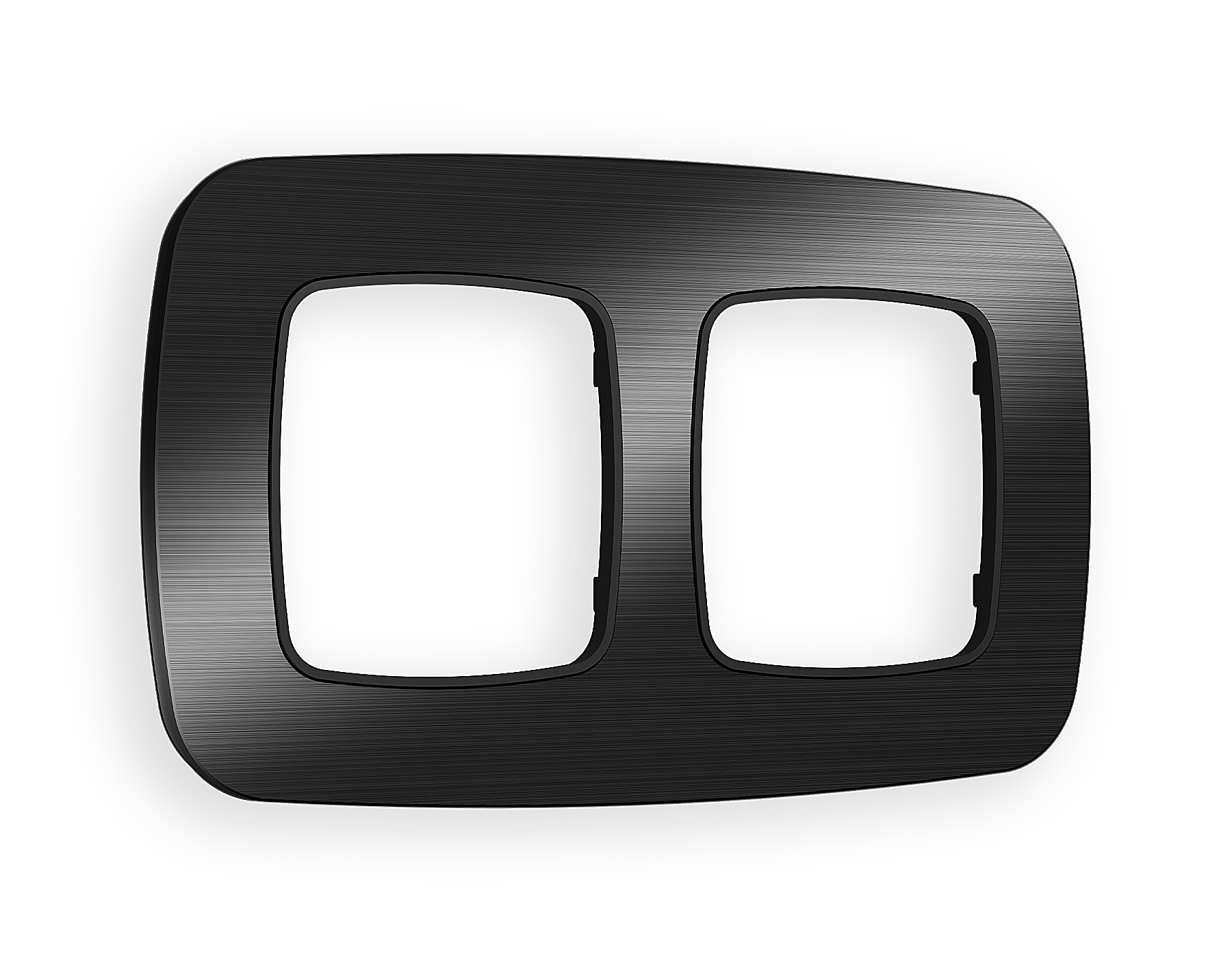 OF580502 Рамка OMEGA Radian (Черный Металл шлифованный) 2-ая