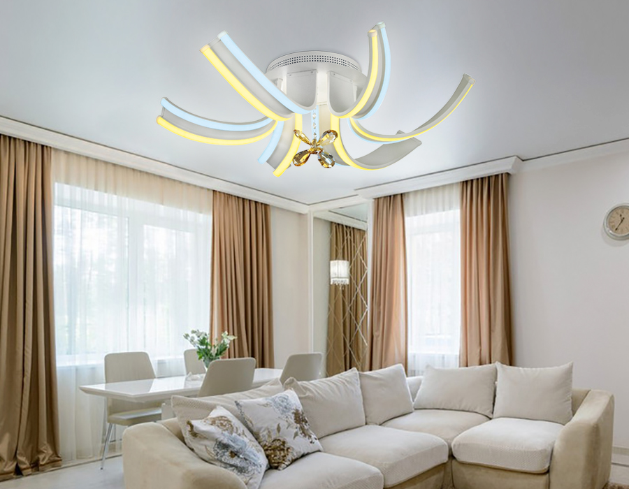 Светильник Ambrella FL146/6 WH 84W 3000K/6400K 620*620*170 (ПДУ РАДИО 2.4) Светильник Ambrella FL146/6 WH 84W 3000K/6400K 620*620*170 (ПДУ РАДИО 2.4)