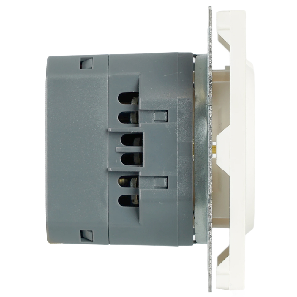 Розетка 1-местная з/ш с/з 16А + USB + Type C (механизм), Stekker, 250В, 20W, серия Эмили, белый фарфор, soft-touch, RST16-5119-01