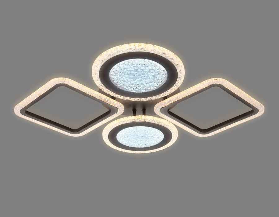 Потолочный светодиодный светильник Ambrella с пультом FA431 кофе 108W 750*580*80