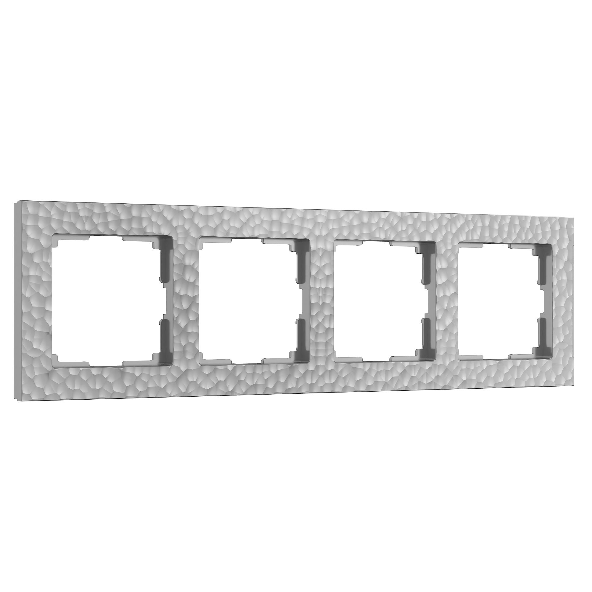 Рамка на 4 поста Werkel Hammer (серебряный) / W0042406 / a052524