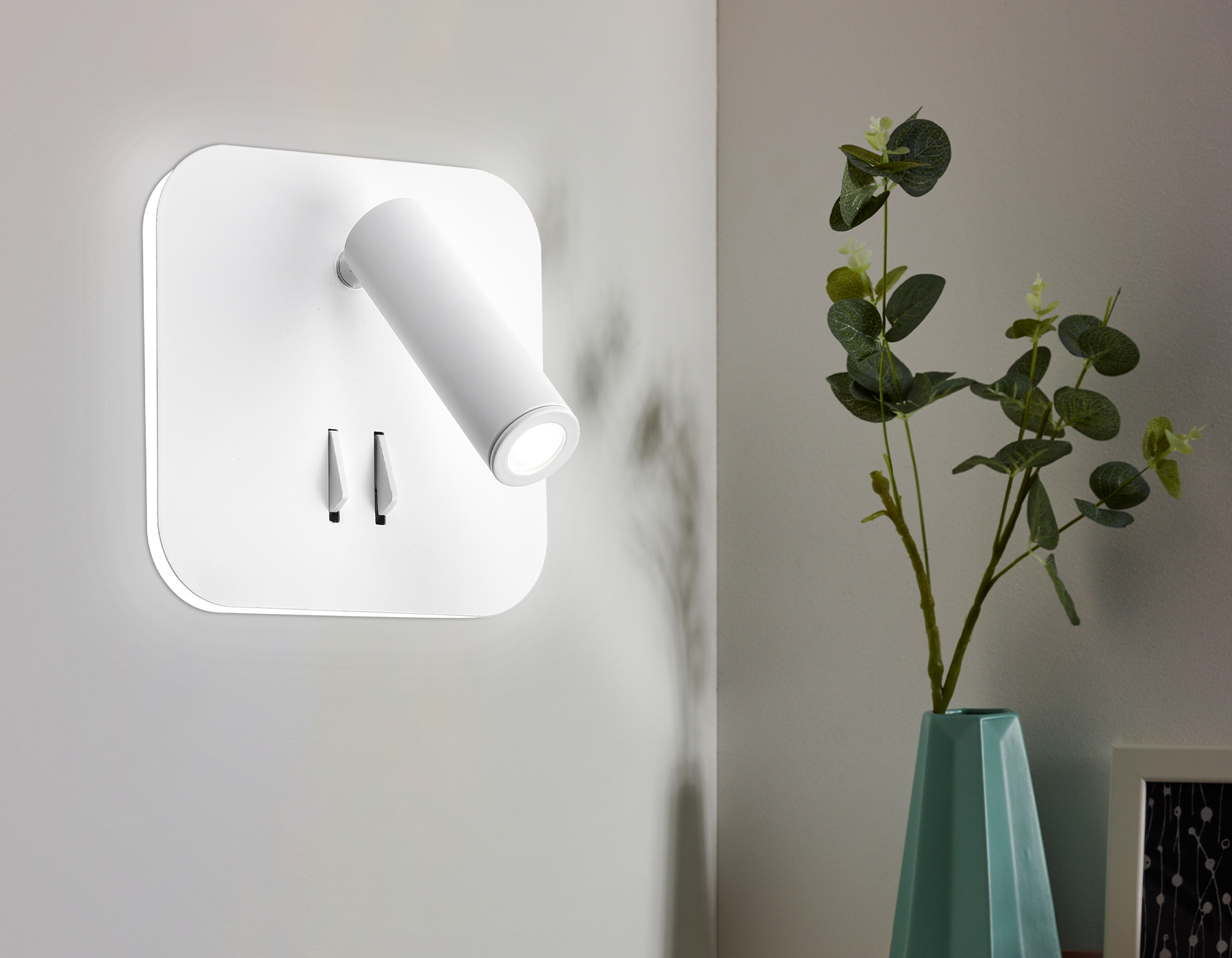 Настенный LED светильник FW254 SWH белый песок LED 4200K+3000K 7W+1W 140*140*110