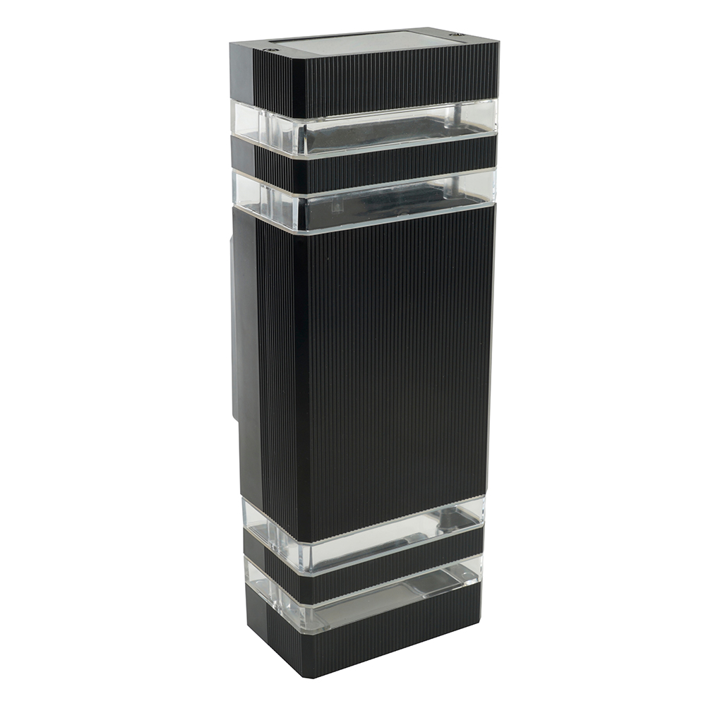 Светильник садово-парковый  Feron.ONE DH0807-P, на стену вверх/вниз,  2*GU10 220-240V, черный пластик