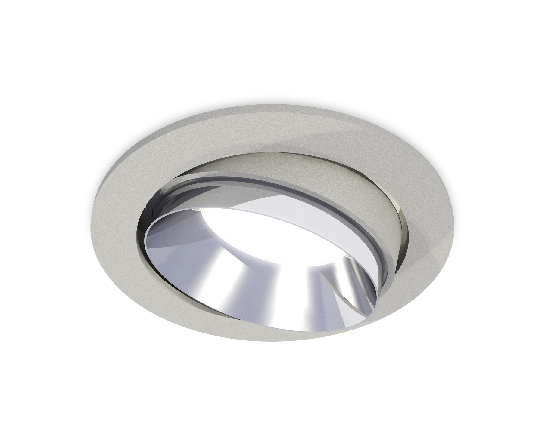 Встраиваемый поворотный светильник XC7653022 SGR/PSL серый песок/серебро полированное MR16 GU5.3 (C7653, N7032)