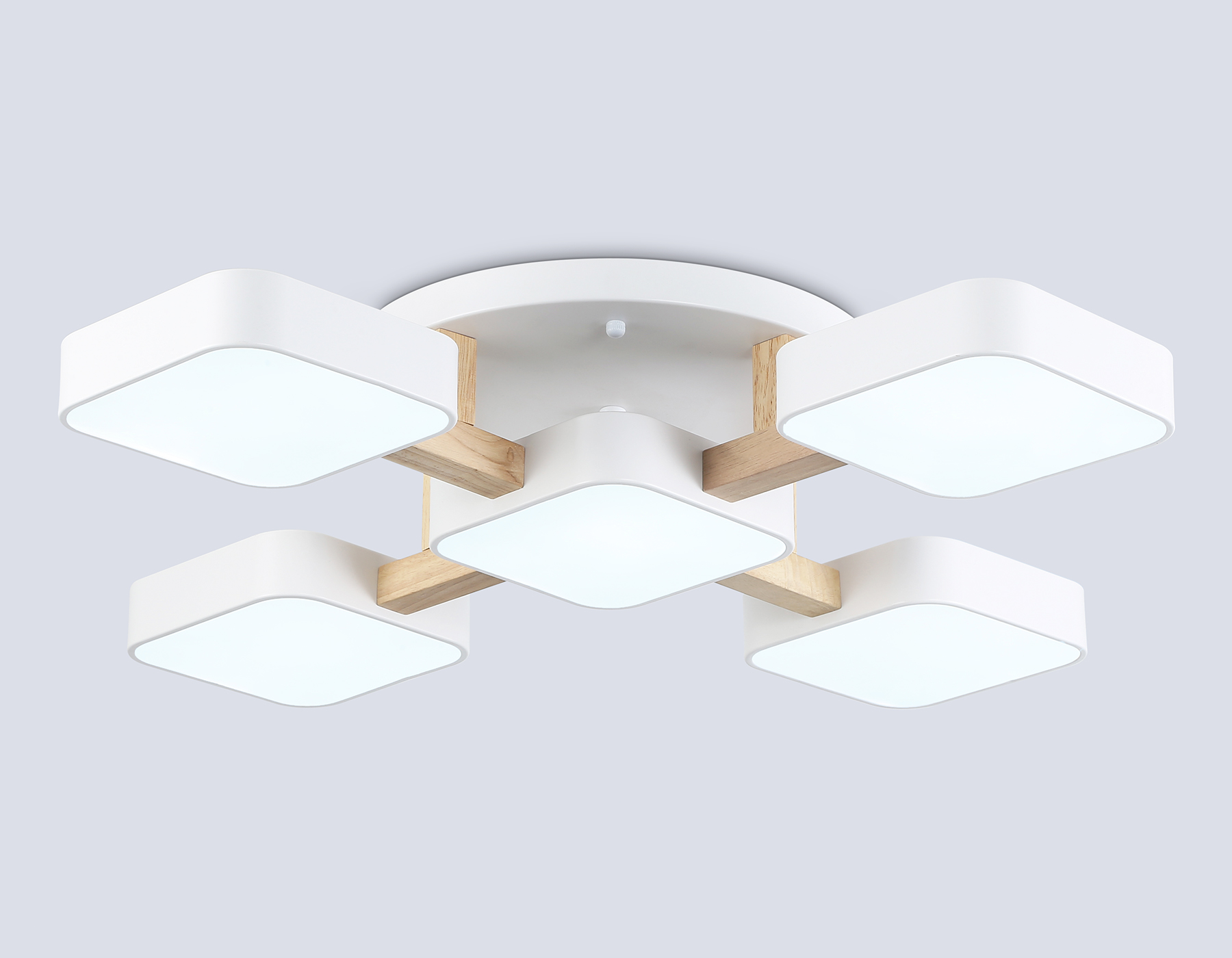 FL4881/5 WH/WD белый/дерево 90W 3000-6000K 675*675*110 (без ПДУ)