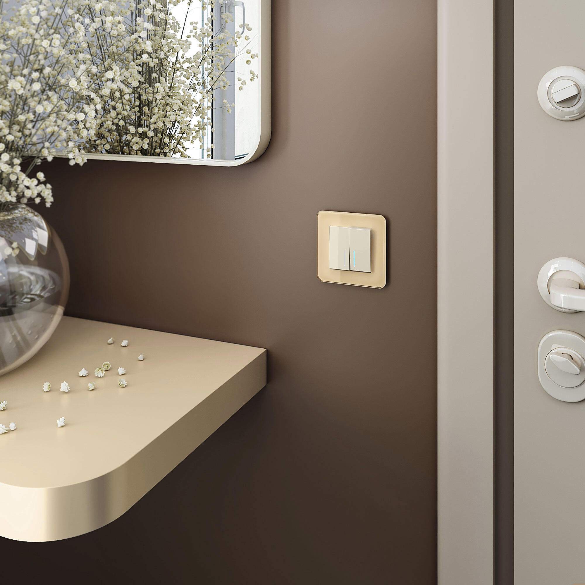 Рамка WERKEL на 1 пост Elite (айвори, стекло) W0012443