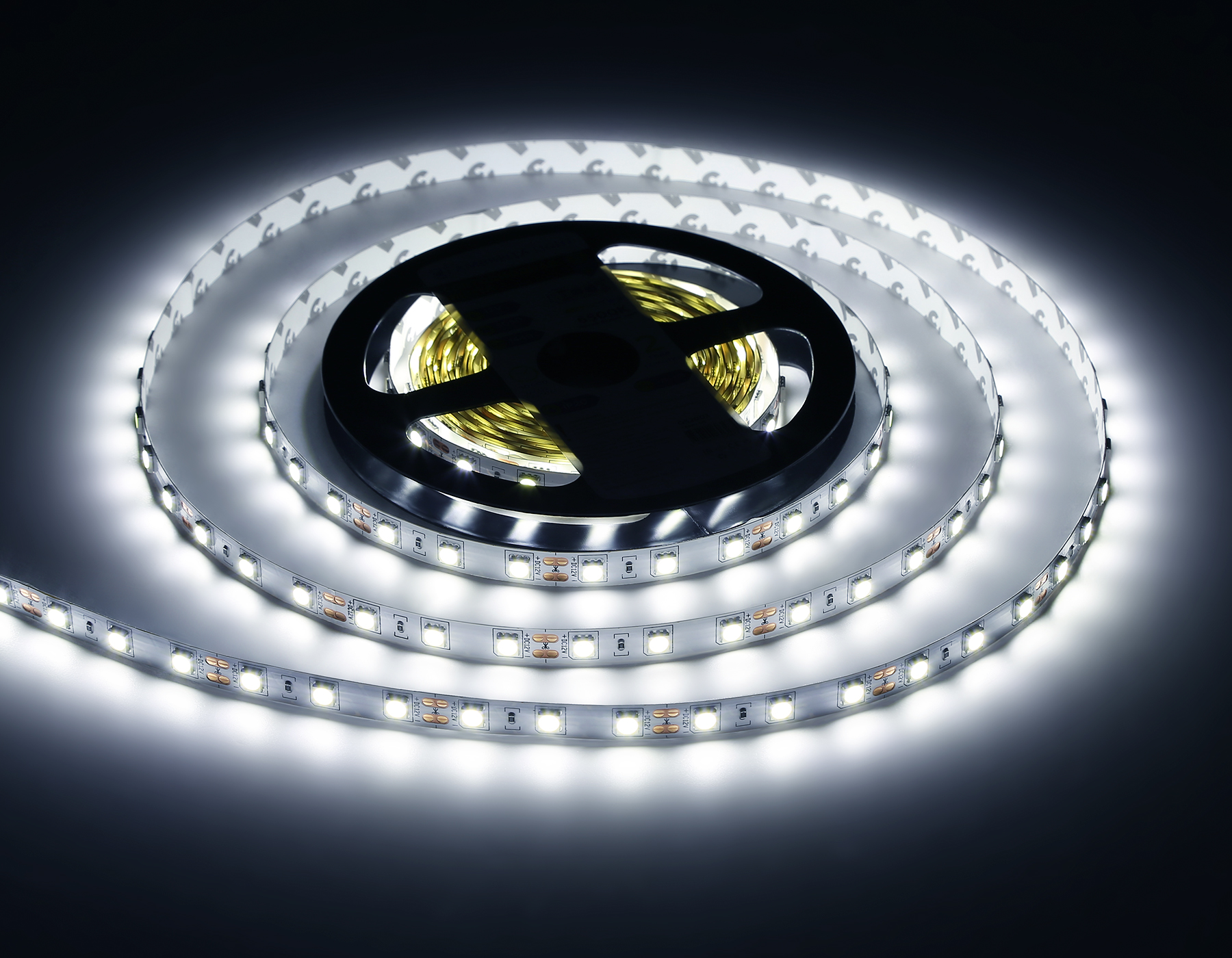 GS2003 5050 60Led/ 14.4W m/ 12V IP20 6500K/ 5000*10*1.87mm (2 конт.)