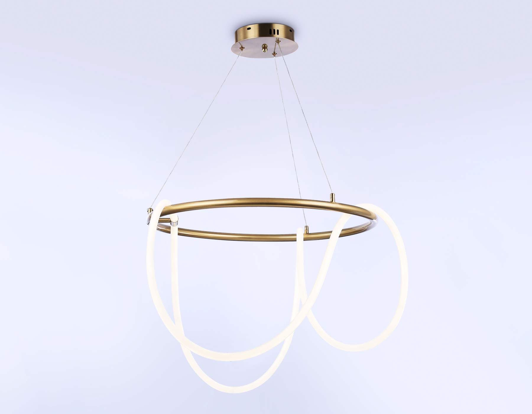 Подвесной светильник Ambrella FL10503 BS латунь 3000K/4200K/6400K 74W D600*1200 (ПДУ РАДИО 2.4G)