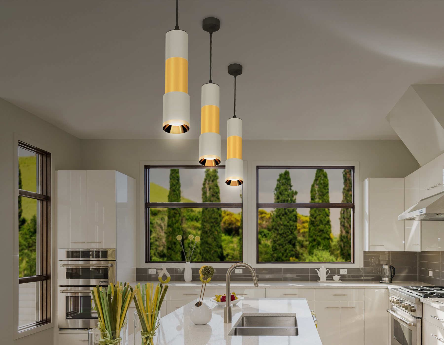 Подвесной светильник XP7423040 SGR/PYG серый песок/золото желтое полированное MR16 GU5.3