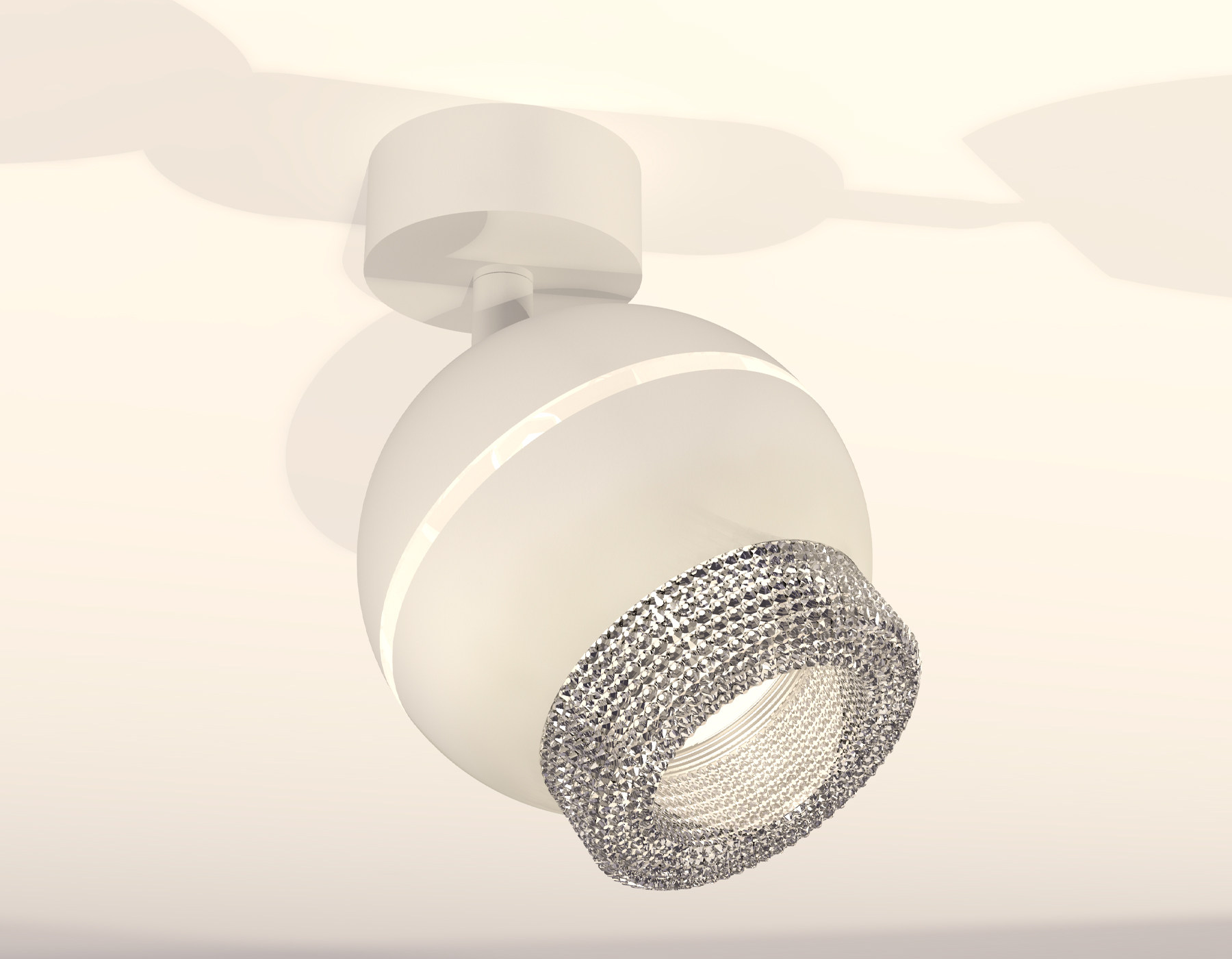 Спот поворотный XM1101010 SWH/CL белый песок/прозрачный MR16 GU5.3 LED 3W 4200K (A2202, C1101, N7191)