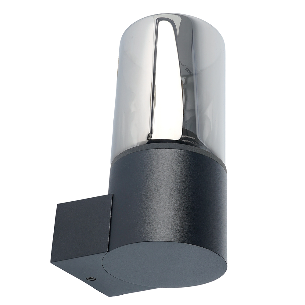 Светильник садово-парковый Feron DH1801, на стену вверх, E27 230V, черный