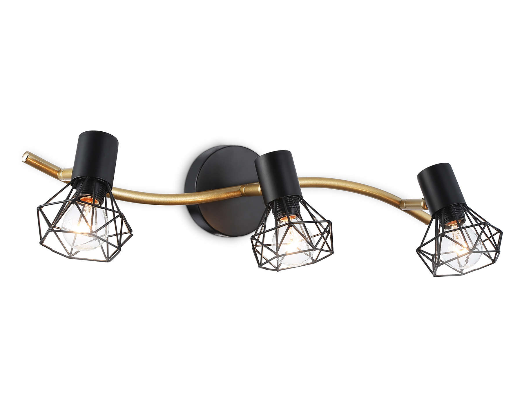 TR8657/3 BK/GD черный/золото E14/3 max 60W 550*100*185