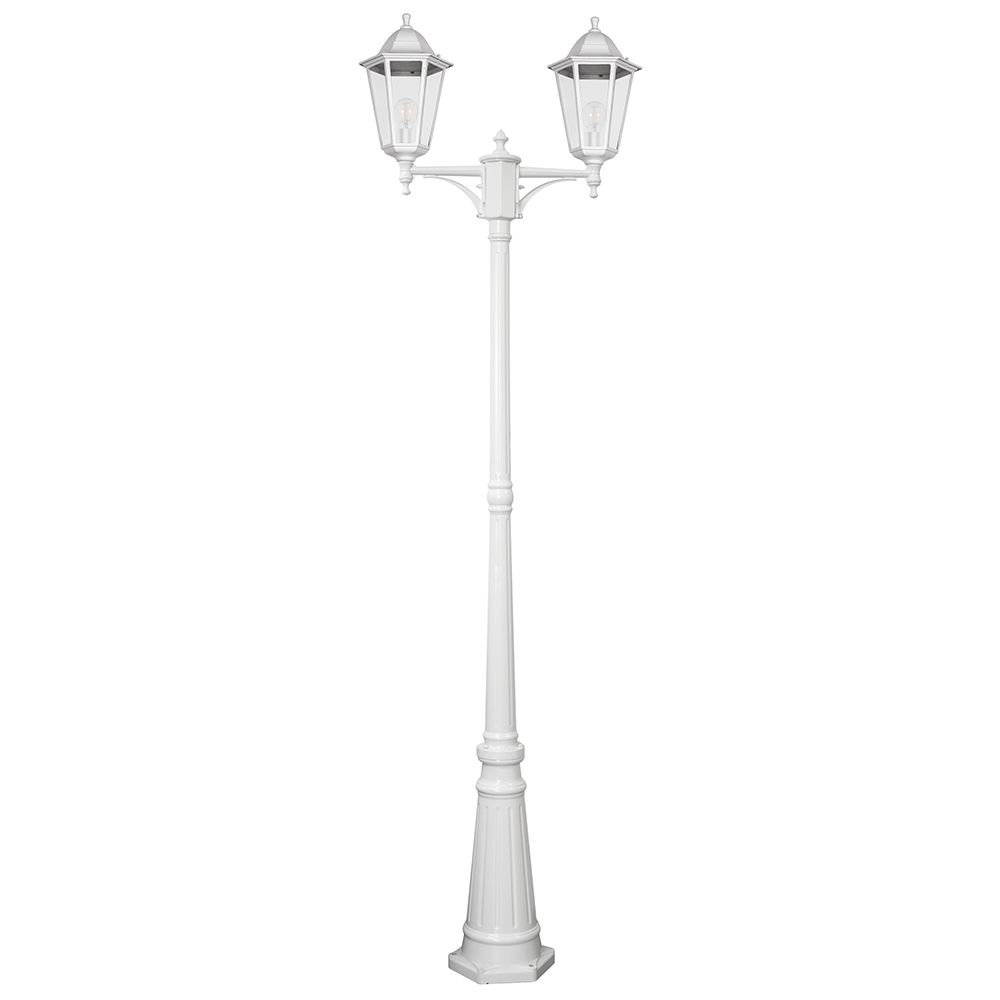 Светильник садово-парковый Feron 6214/PL6214 столб 2*100W E27 230V, белый Светильник садово-парковый Feron 6214/PL6214 столб 2*100W E27 230V, белый