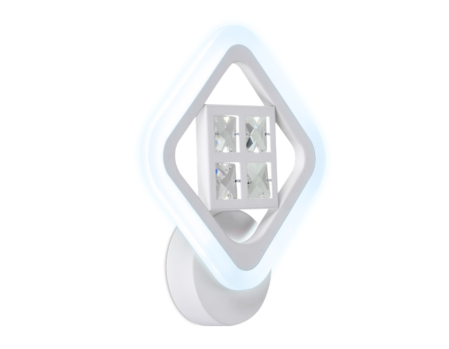 Настенный светодиодный светильник Ambrella с хрусталем FA284  белый 15W 260*230*60