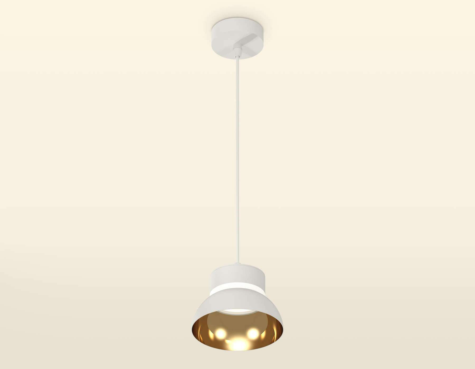 Подвесной светильтник Ambrella XP8110051 SWH/PYG/CL белый песок/золото желтое полированное/прозрачный GX53