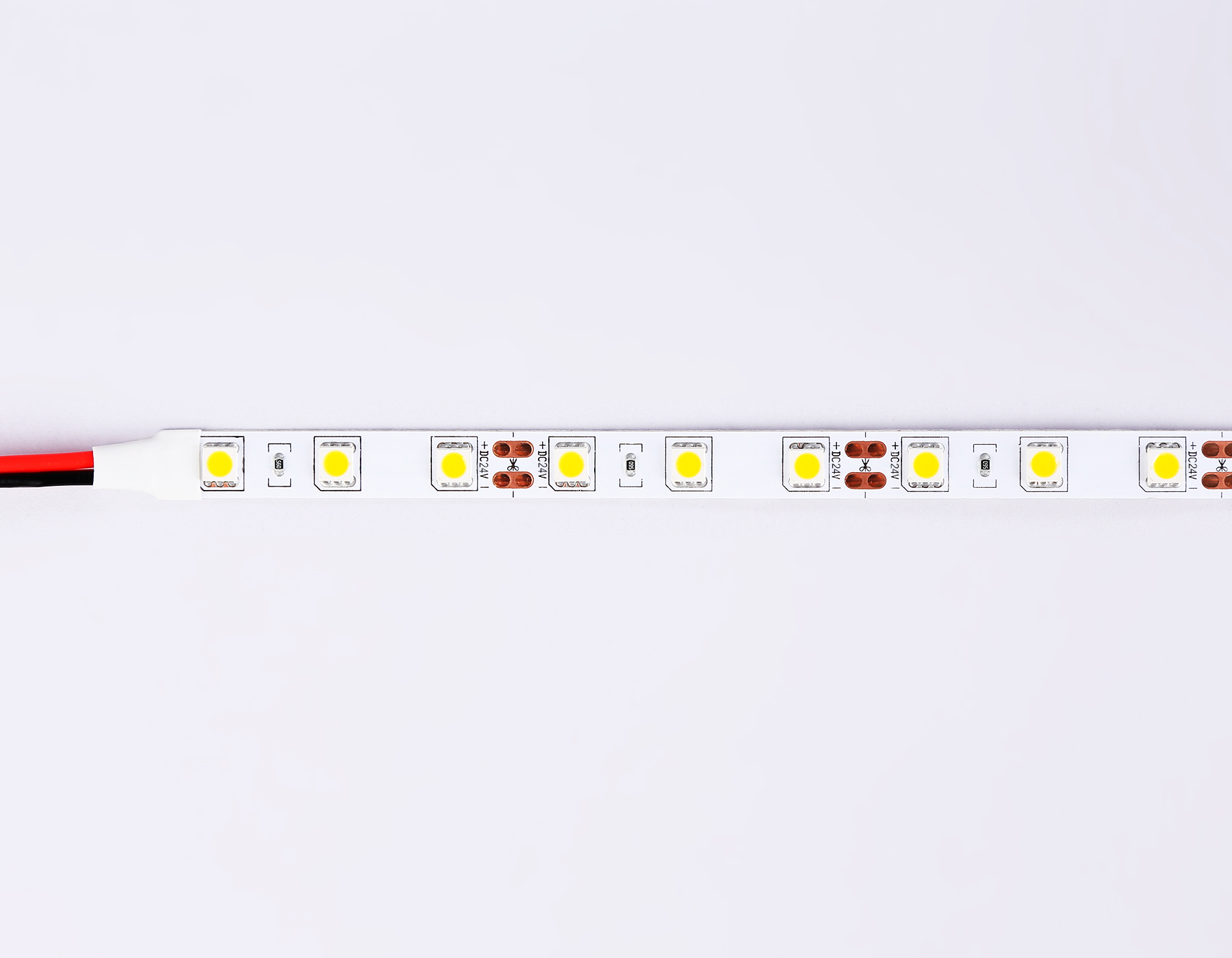 GS4003 5050 60Led/ 14.4W m/ 24V IP20 6500K/ 5000*10*1.87mm (2 конт.)