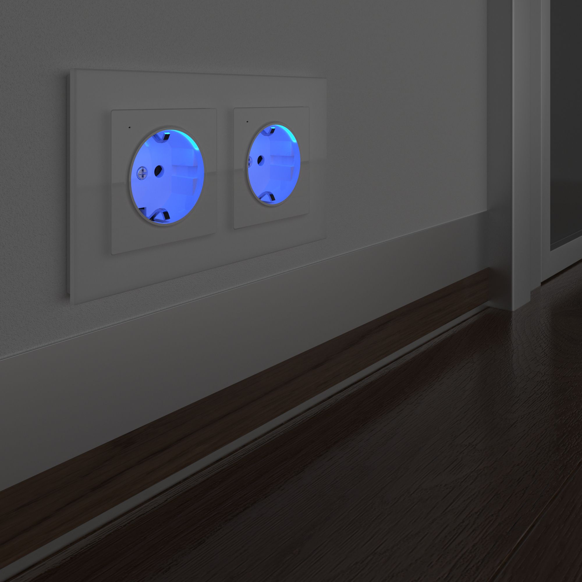 Розетка с подсветкой WERKEL (белая) WL01-10-03 / W1171401 / a041316