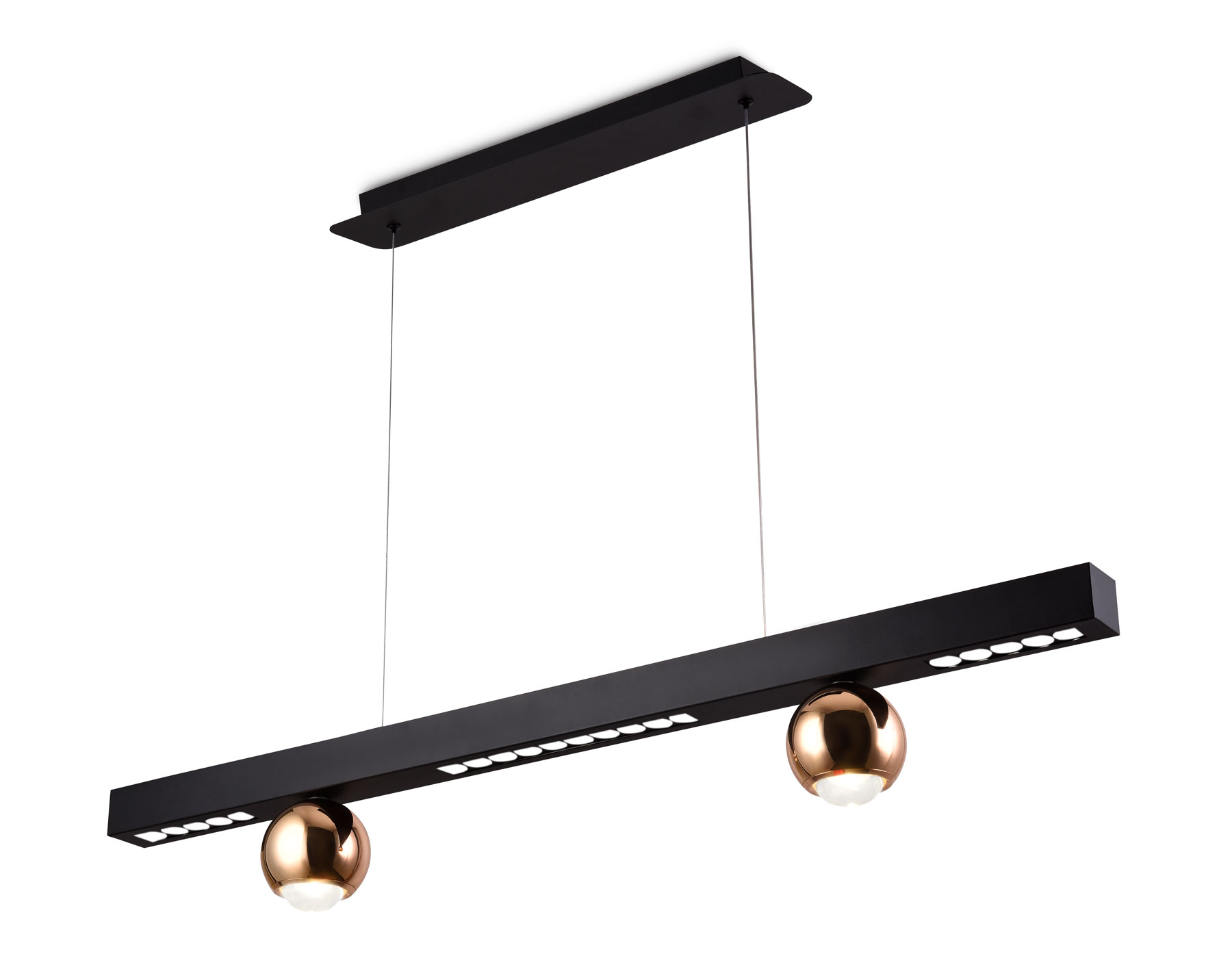 Подвесной светильник Ambrella FL5956 BK/GD черный/золото 4200K 18W 1000*70*1200 (Без ПДУ)