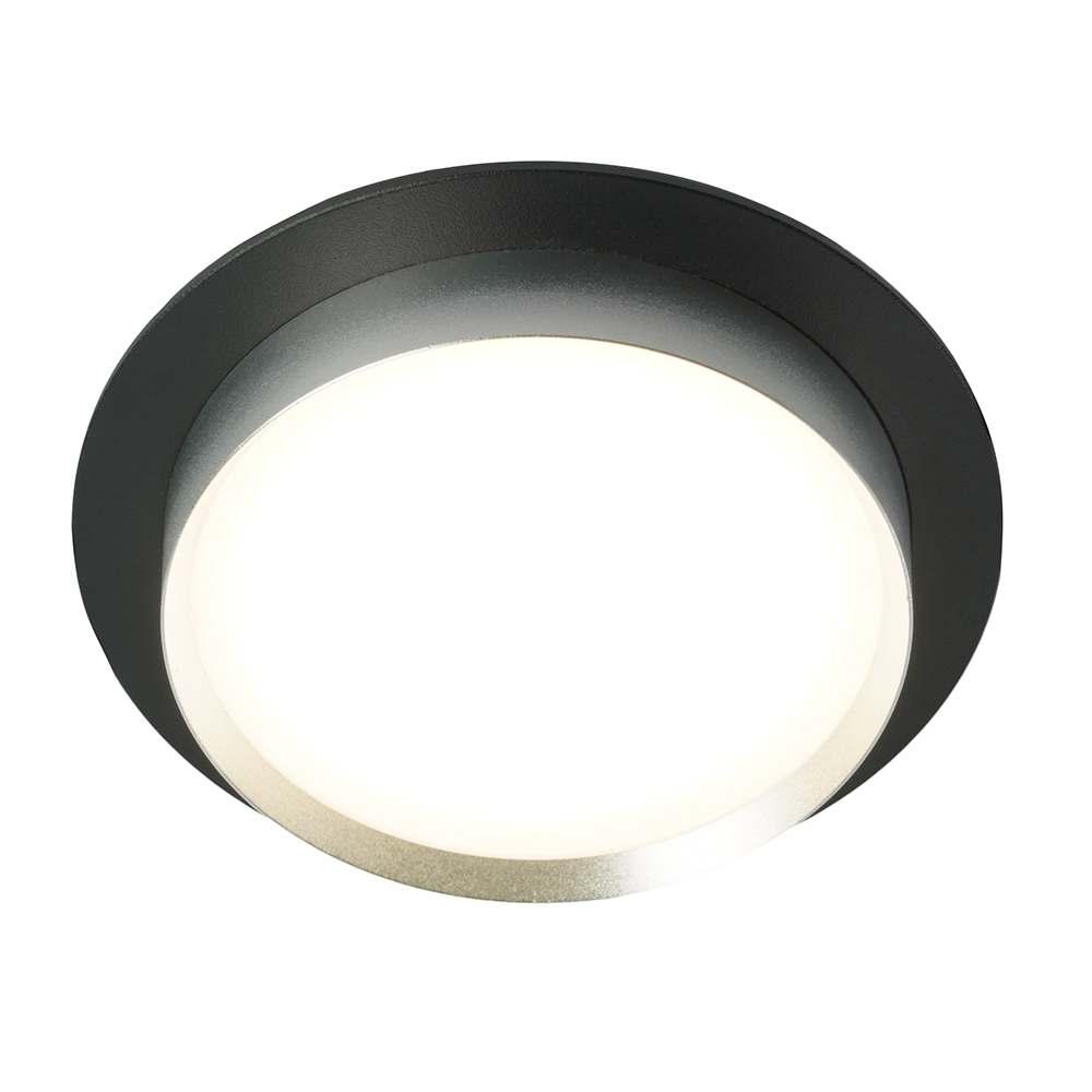 Светильник встраиваемый Feron DL507 потолочный GX53 черный + серебро круг