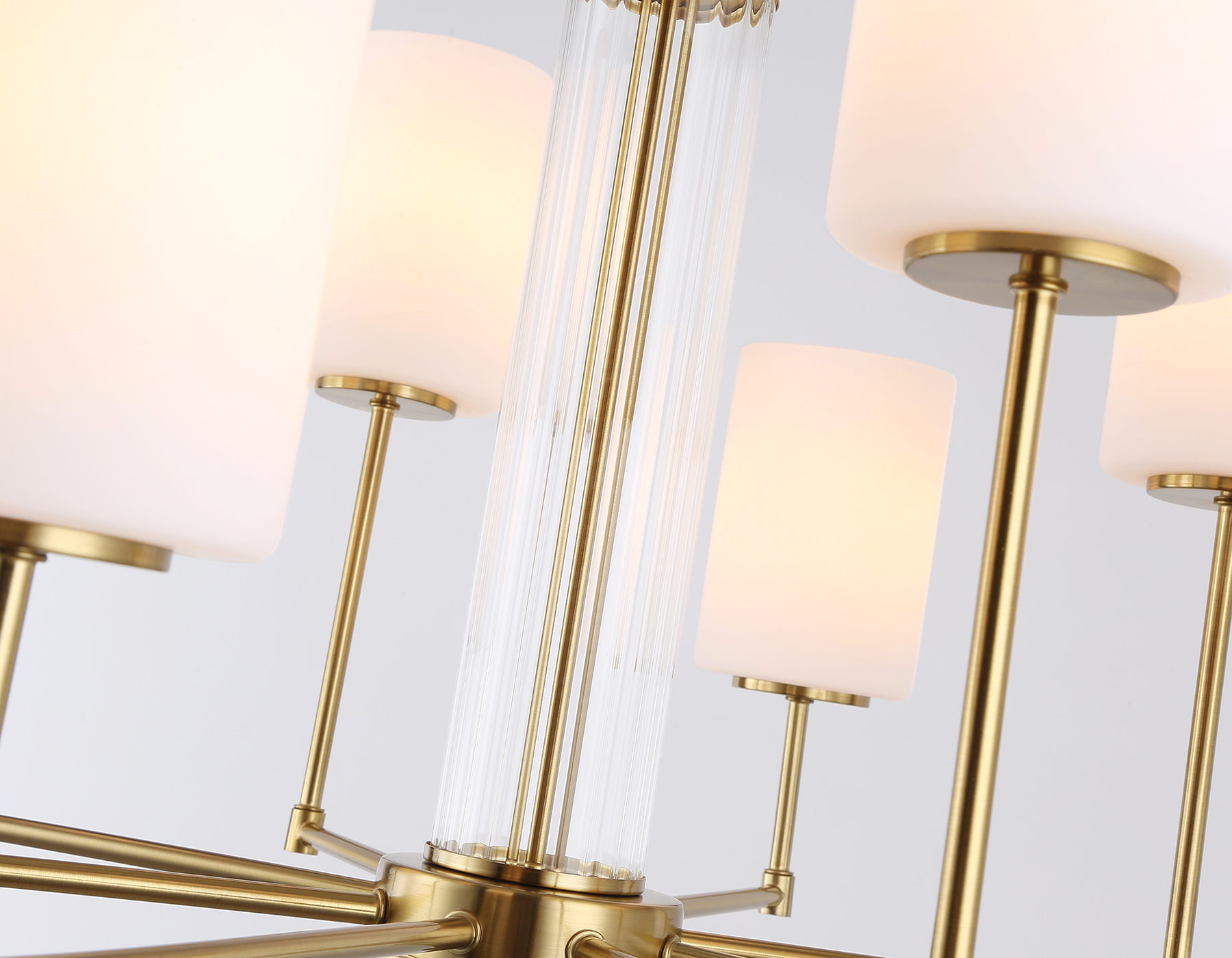 LH56217/8 BS/FR латунь/белый матовый E27/8 max 60W D700*600