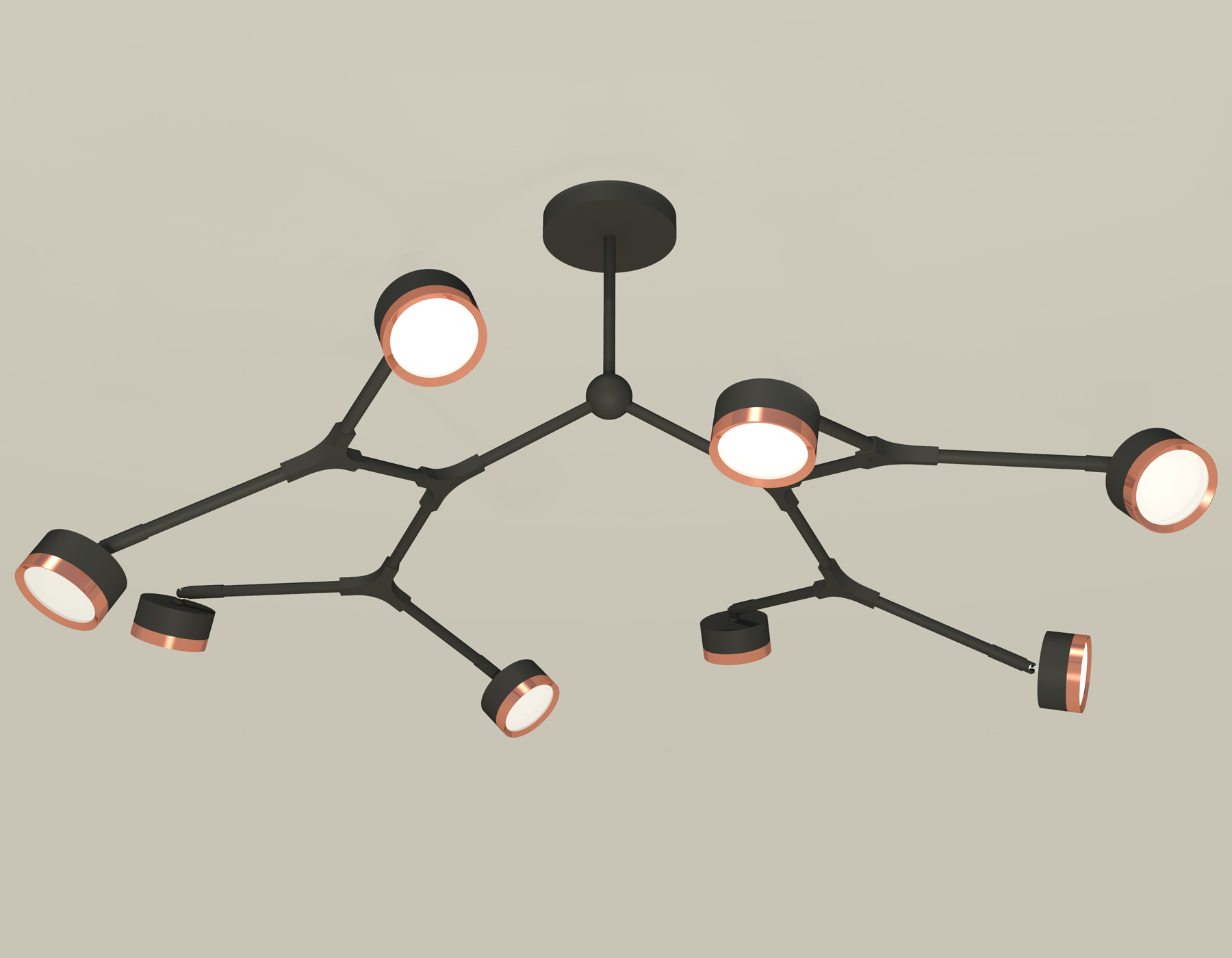 Подвесной светильтник Ambrella XB9060153/8 SBK/PPG черный песок/золото розовое полированное GX53 (C9060, N8126) Подвесной светильтник Ambrella XB9060153/8 SBK/PPG черный песок/золото розовое полированное GX53 (C9060, N8126)