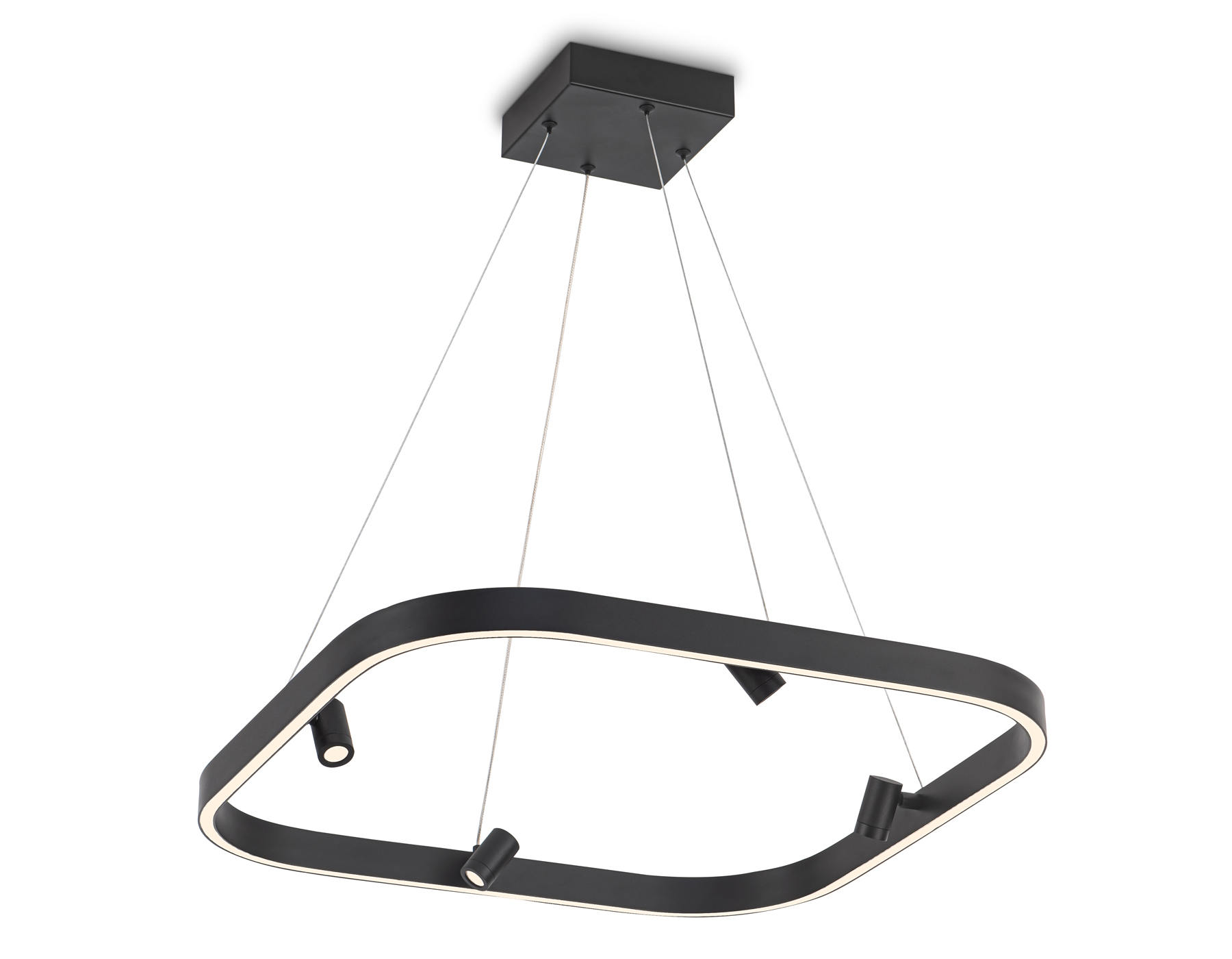 Подвесной LED светильник FL5803/1+4 BK черный 50W 3000K/4200K/6400K 600*600*1200 (без ПДУ)