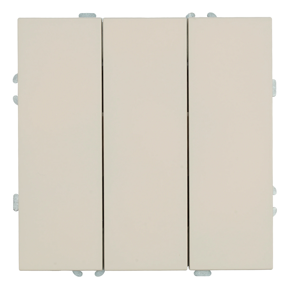 Выключатель 3-клавишный (механизм), STEKKER, 250В, 10А, серия Эмили, RSW10-5108-08, кашемир, soft touch