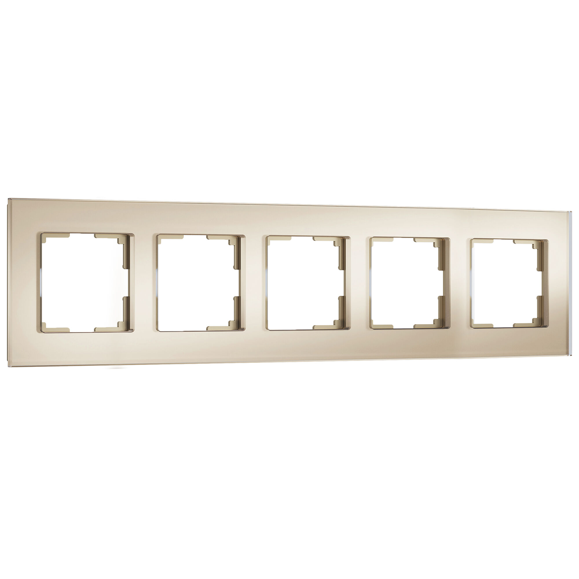 W0053111/ Рамка на 5 постов Senso (шампань, стекло soft-touch) W0053111