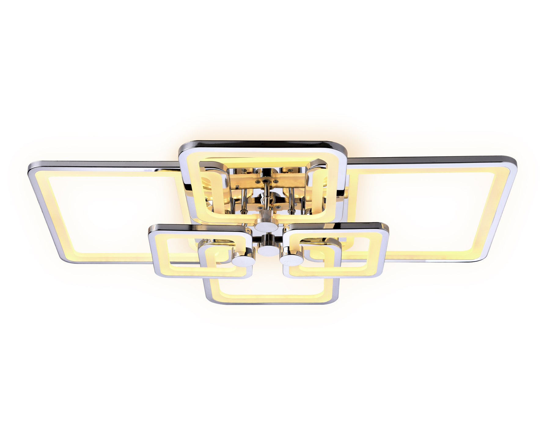 Потолочный светодиодный светильник с пультом Ambrella FA5307/4+2 CH хром 176W 800*550*140 (ПДУ РАДИО 2.4G)