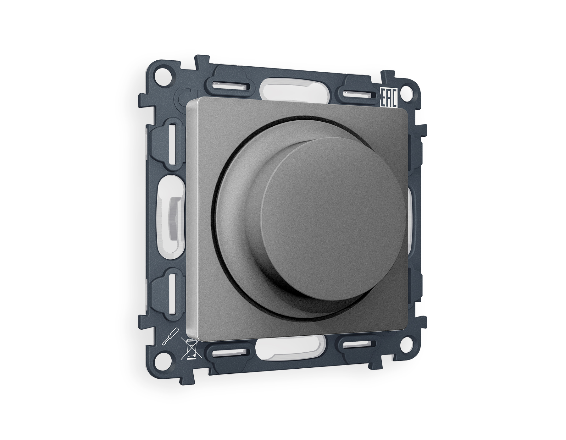 MA655510 Комплект механизма светорегулятора универсального ALFA Антрацит серый 25-600W/LED 5-300W QUANT (AP6555, VM136)