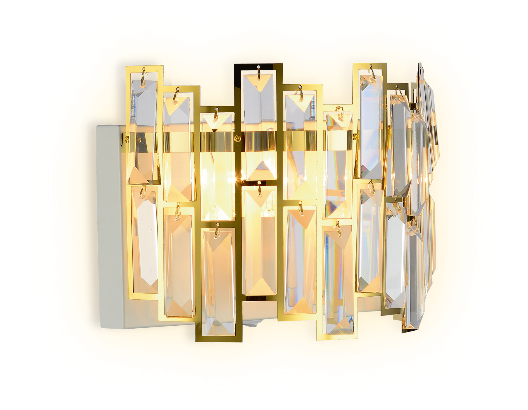 Настенный светильник с хрусталем Ambrella TR5055 GD/WH/CL золото/белый/прозрачный E14/2 max 40W