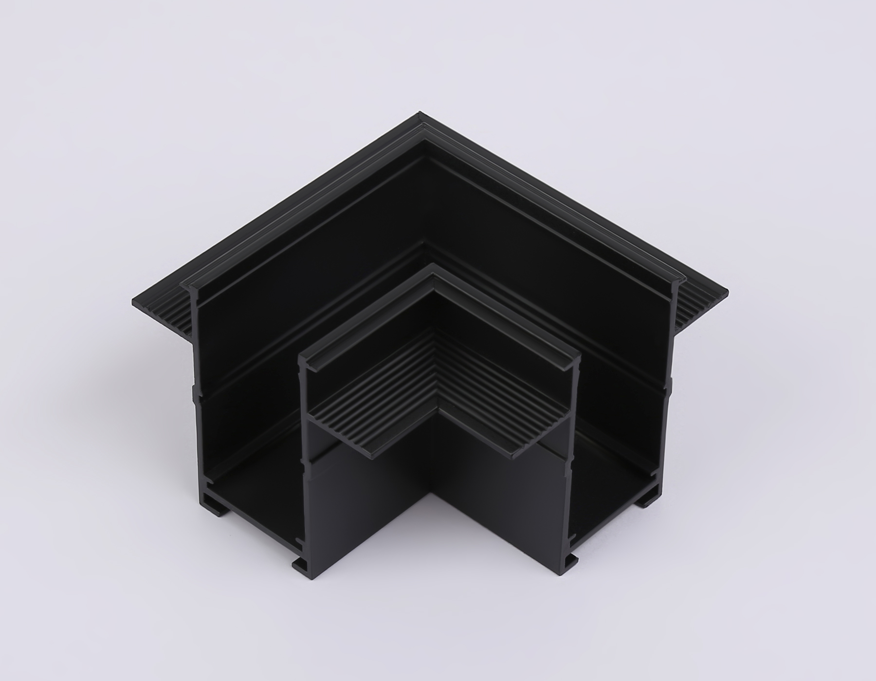 GL1040 BK черный коннектор угловой для встраиваемого шинопровода Magnetic 220V 80*80*47