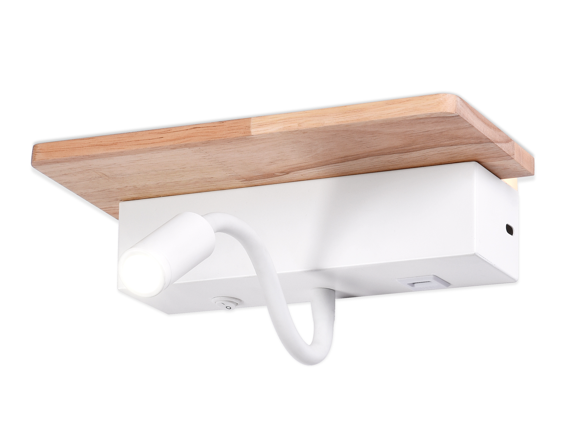 Настенный LED светильник FW290 WH/LW белый/светлое дерево LED 4200K+3000K 4W+1W 265*110*130