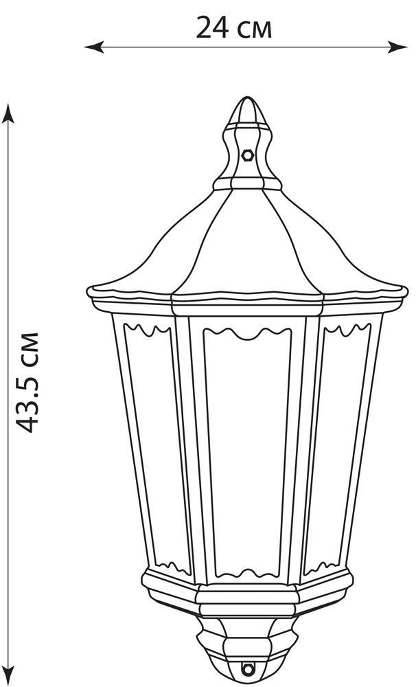 Светильник садово-парковый Feron 6206 шестигранный на стену накладной 60W E27 230V, белый