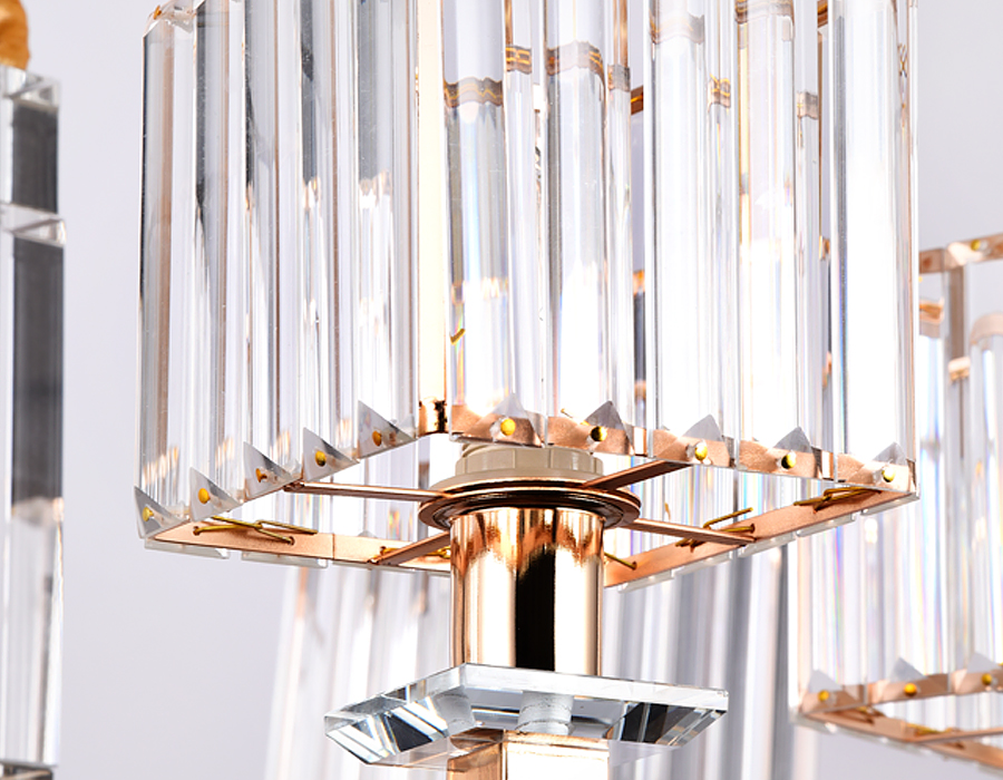 Подвесная люстра с хрусталем Ambrella TR4526/6 GD/CL золото/прозрачный E14/6 max 40W D710*660