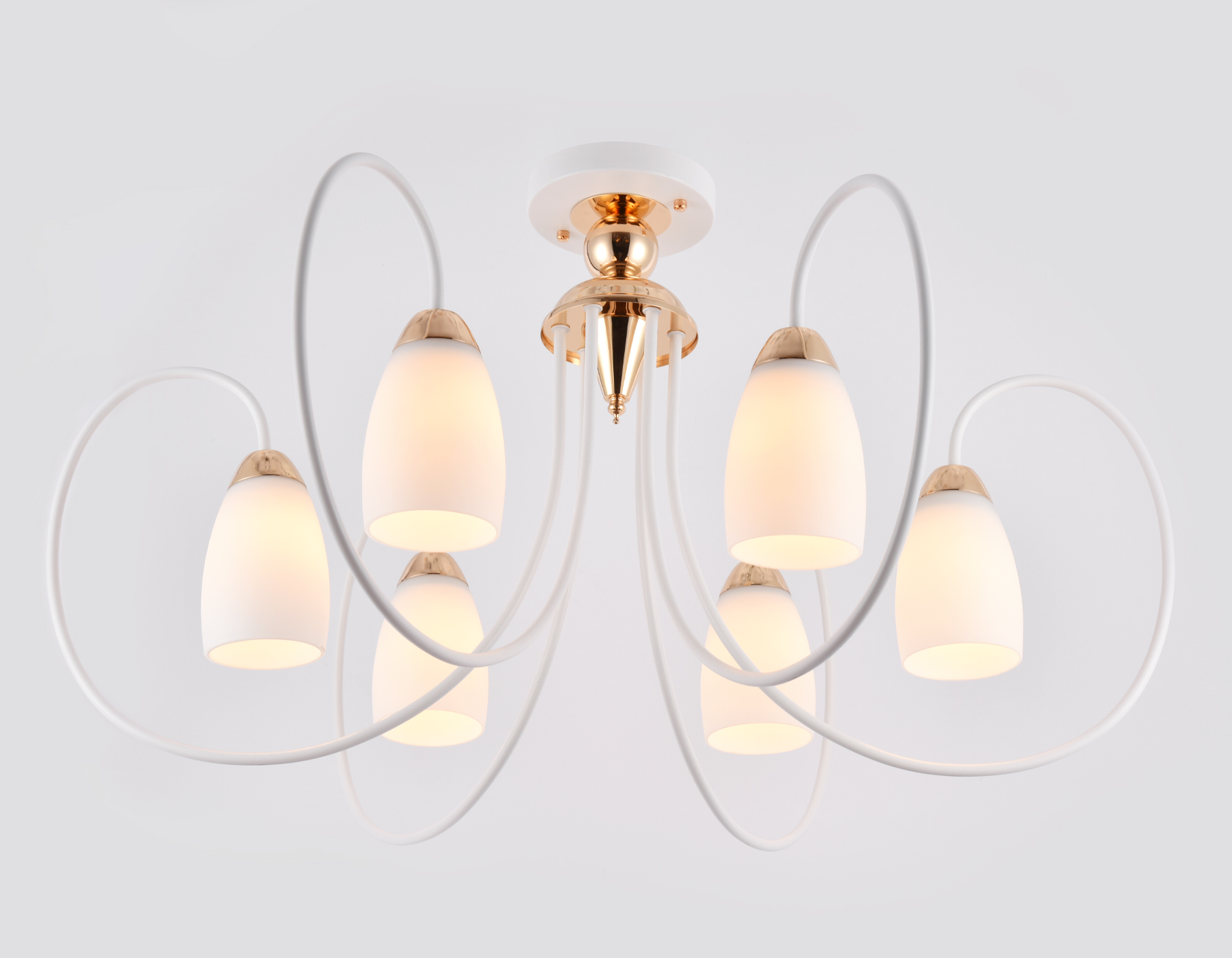 Потолочная люстра Ambrella TR3120 белый/золото E27 max 40W D850*480