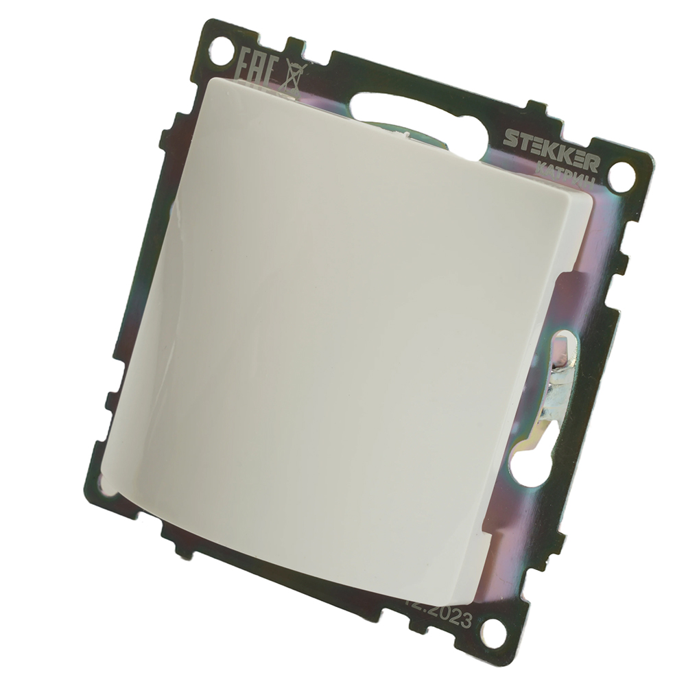 Кабельный вывод (механизм), STEKKER, серия Катрин, белый, GLS00-7116-01