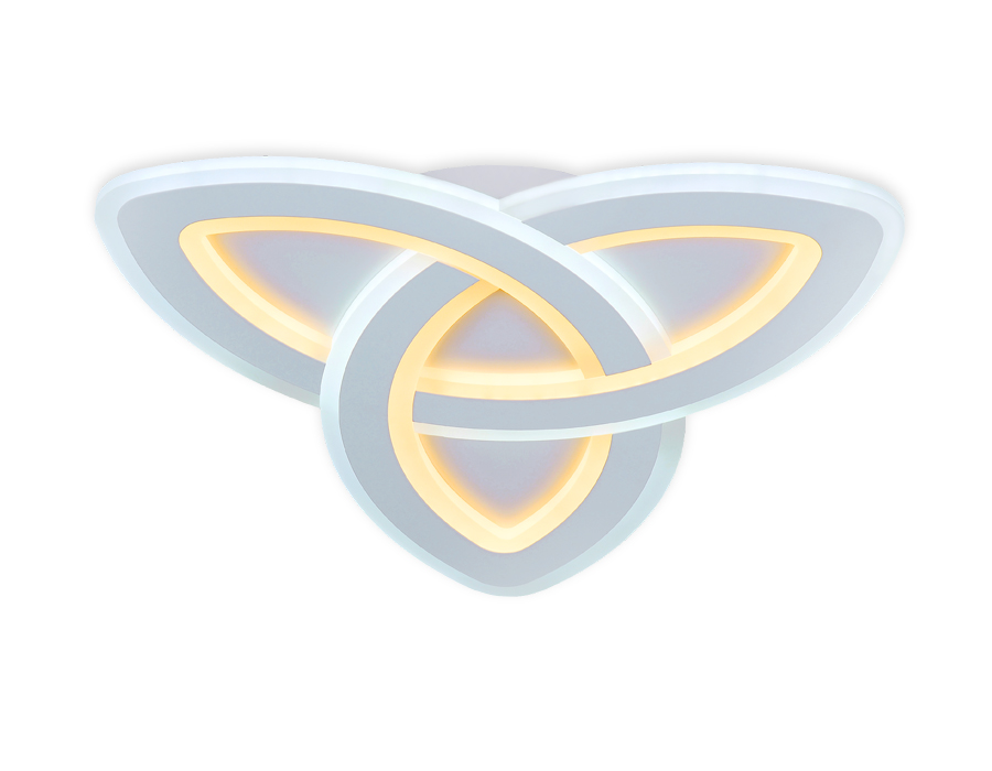 Потолочный светодиодный светильник с пультом Ambrella FA775 WH белый 92W 480*480*40 (ПДУ РАДИО 2.4)