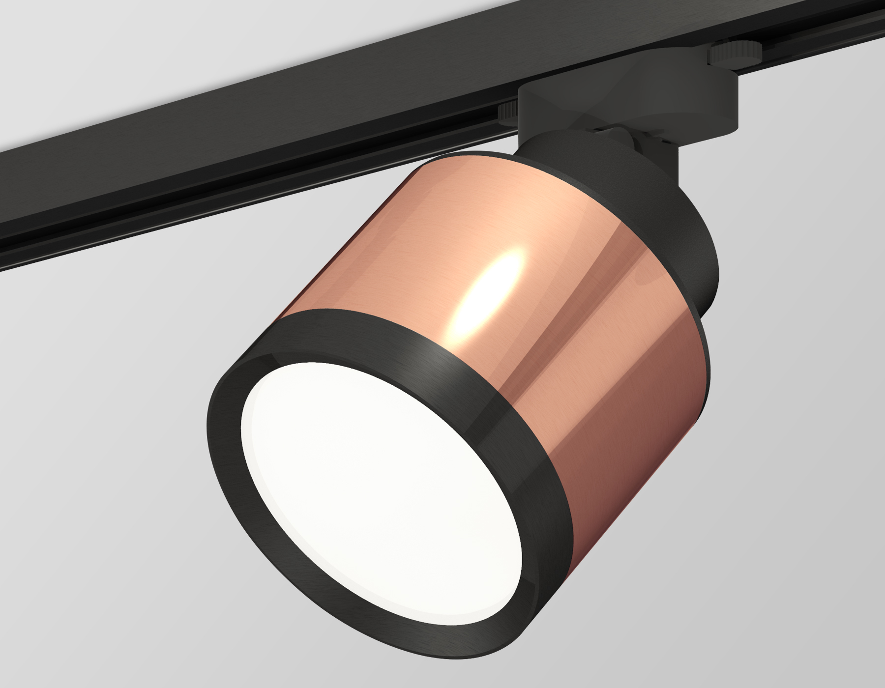 Трековый светильник XT8122001 PPG/SBK/PBK золото розовое полированное/черный песок/черный полированный GX53