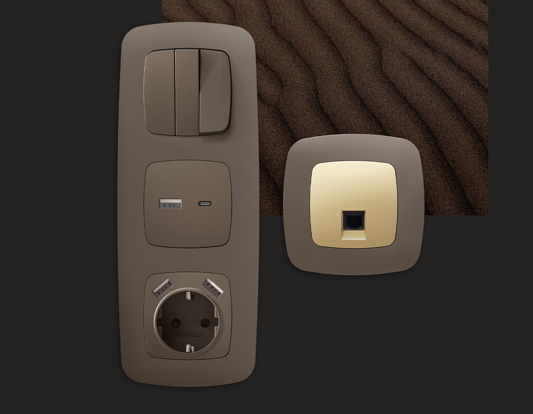 OF140634 Рамка OMEGA Ecta (Темная бронза матовый) 4-ая