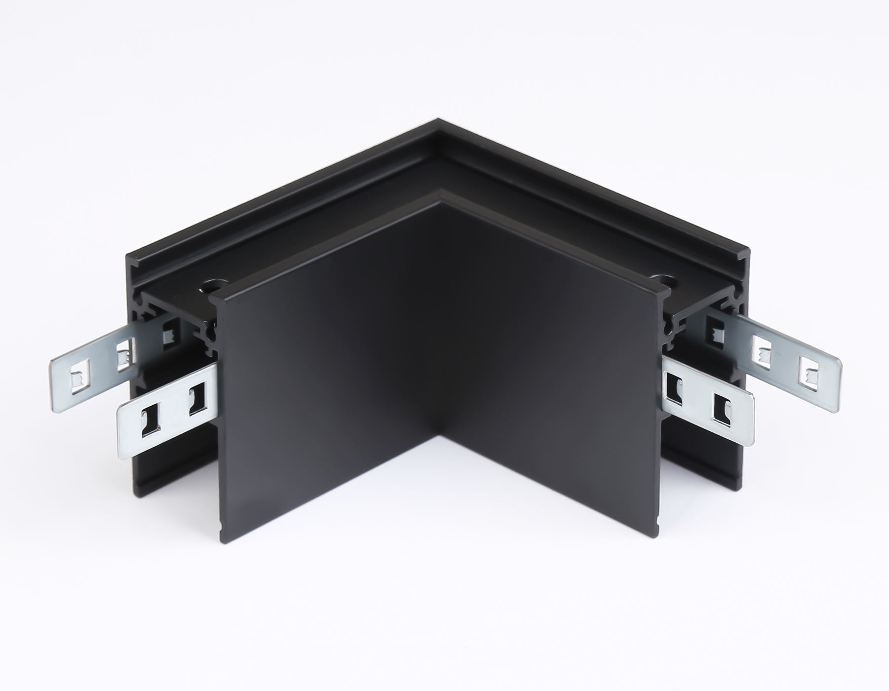 GL3372 BK черный коннектор угловой для накладного шинопровода 85*85*H53.7