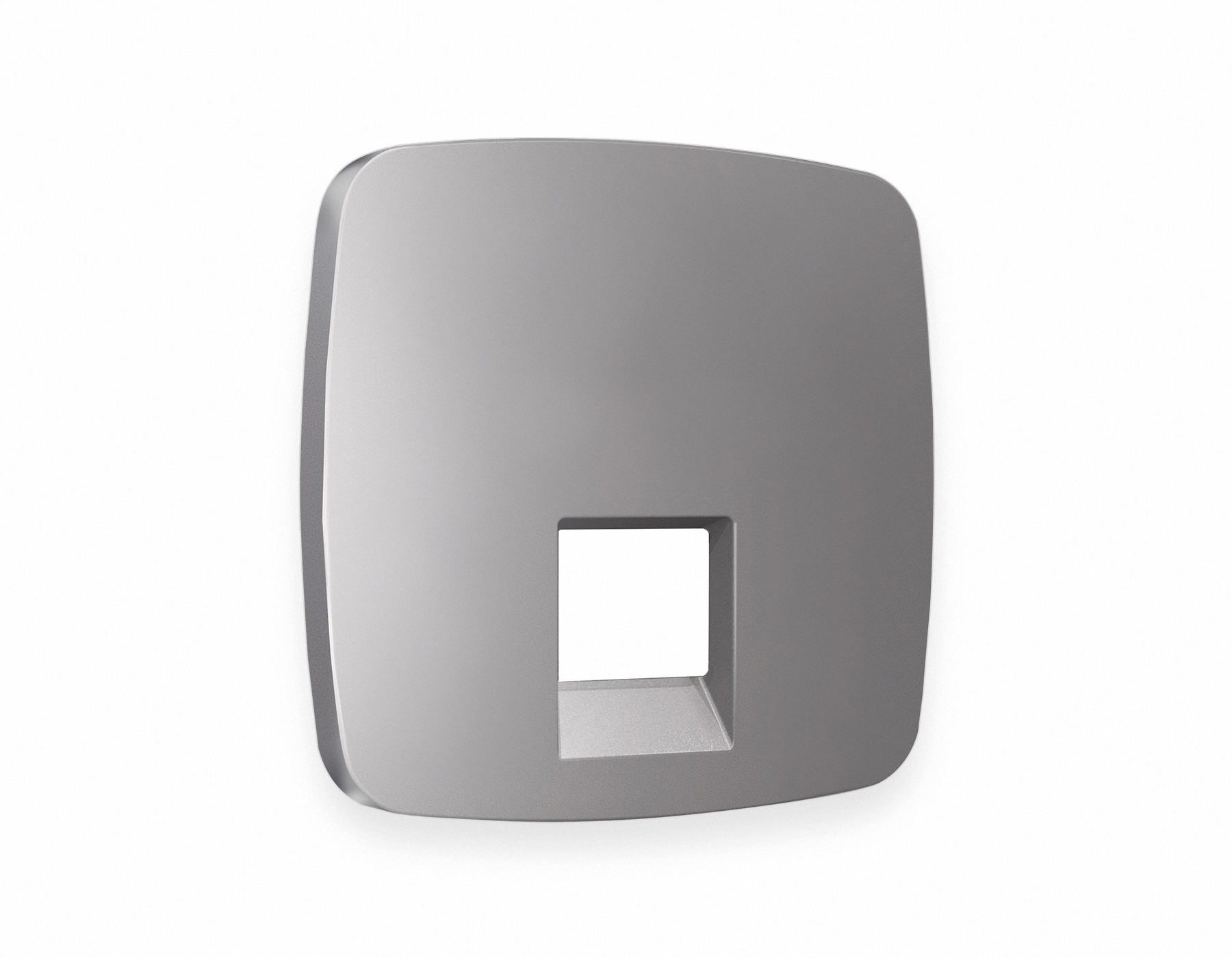 OP5120 Лицевая панель OMEGA (Сталь матовый) для компьютерной/телефонной розетки RJ-45/RJ-11 QUANT