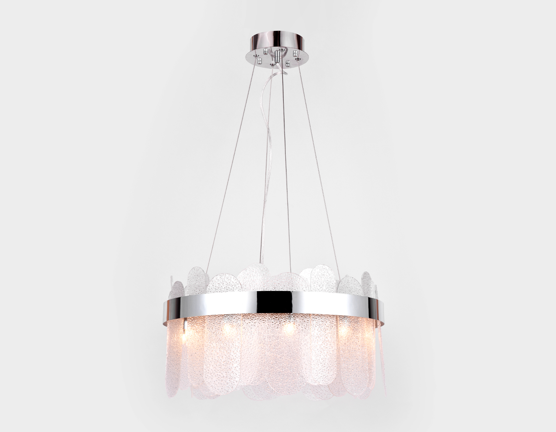 Подвесная люстра с хрусталем Ambrella TR5330/10 CH/FR хром/матовый G9/10 max 40W D500*770