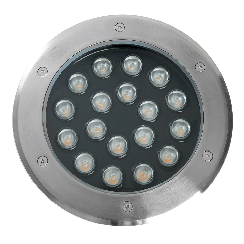 Светодиодный светильник тротуарный (грунтовый) Feron SP2804, 20W, AC12V, низковольтный, 3000K, металлик, IP67 Светодиодный светильник тротуарный (грунтовый) Feron SP2804, 20W, AC12V, низковольтный, 3000K, металлик, IP67