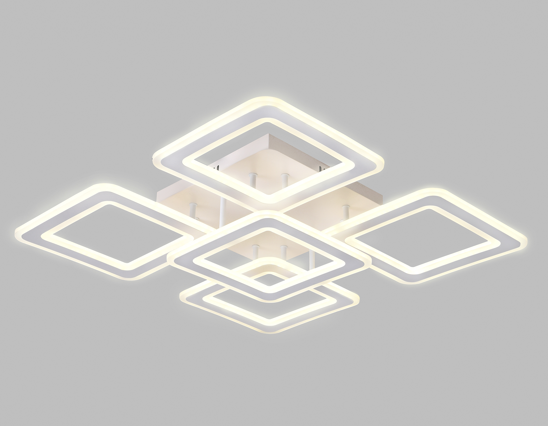 Потолочный светодиодный светильник с пультом Ambrella FA866/4+1 WH белый 218W 3000K-6400K 820*820*120 (ПДУ РАДИО 2.4G)